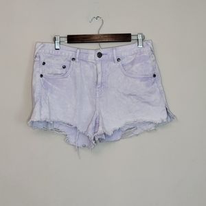 FREE PEOPLE DIP DYED COTTON SHORTS
